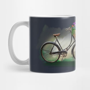 Fahrrad retro mit Blumen Mug